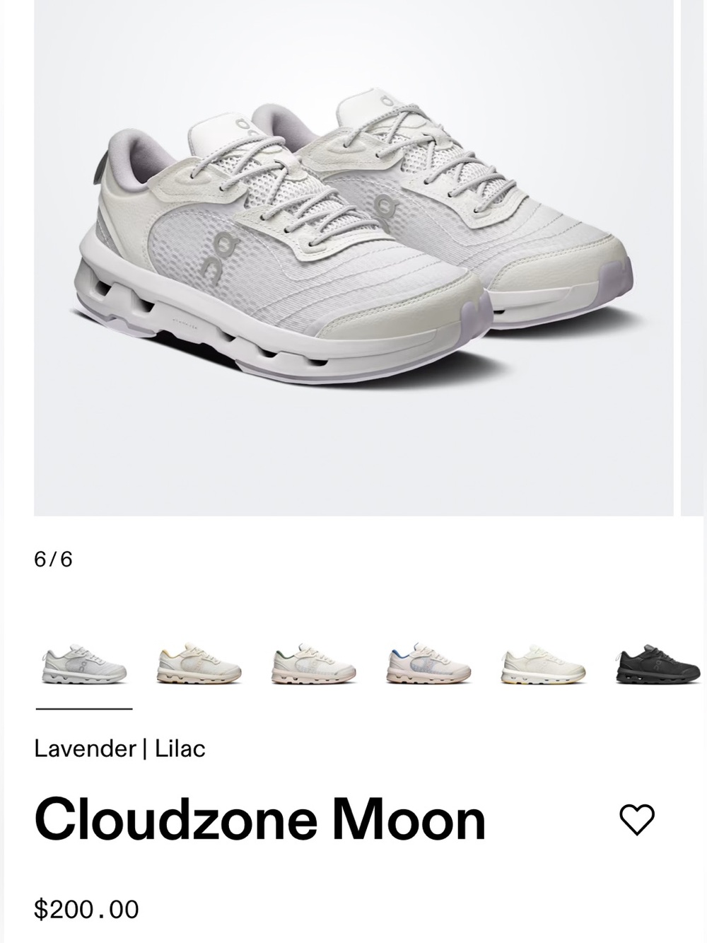 On Running Cloudzone Moon women Shoes size 7.5 g preowned  Lavender / Lilac